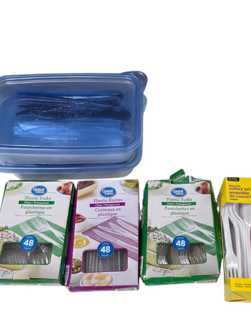Plastic Cutlery Bundle Forks, Knives, Spoons